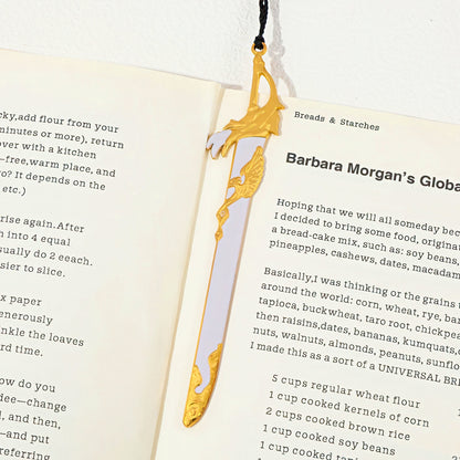 Wuxia Sword Shaped Metal Bookmark