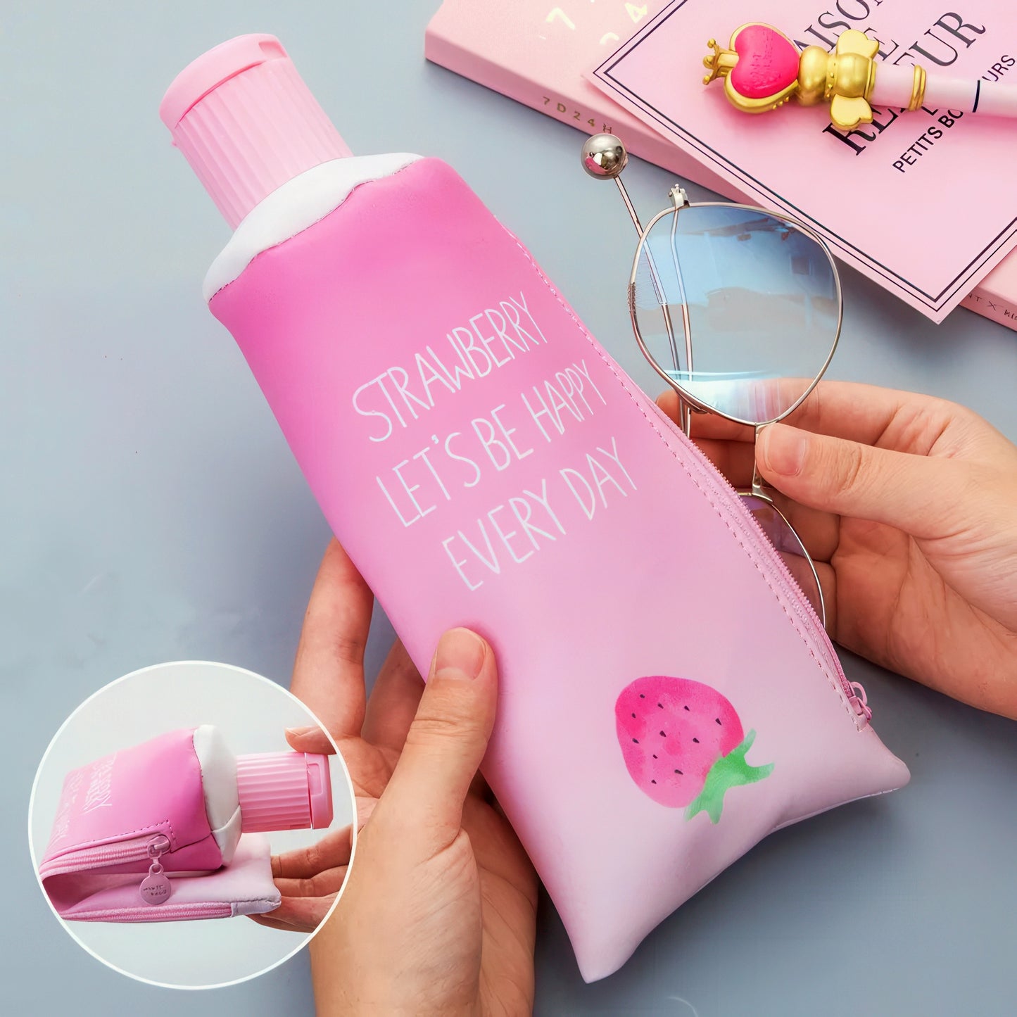 Toothpaste Shaped Pencil Case