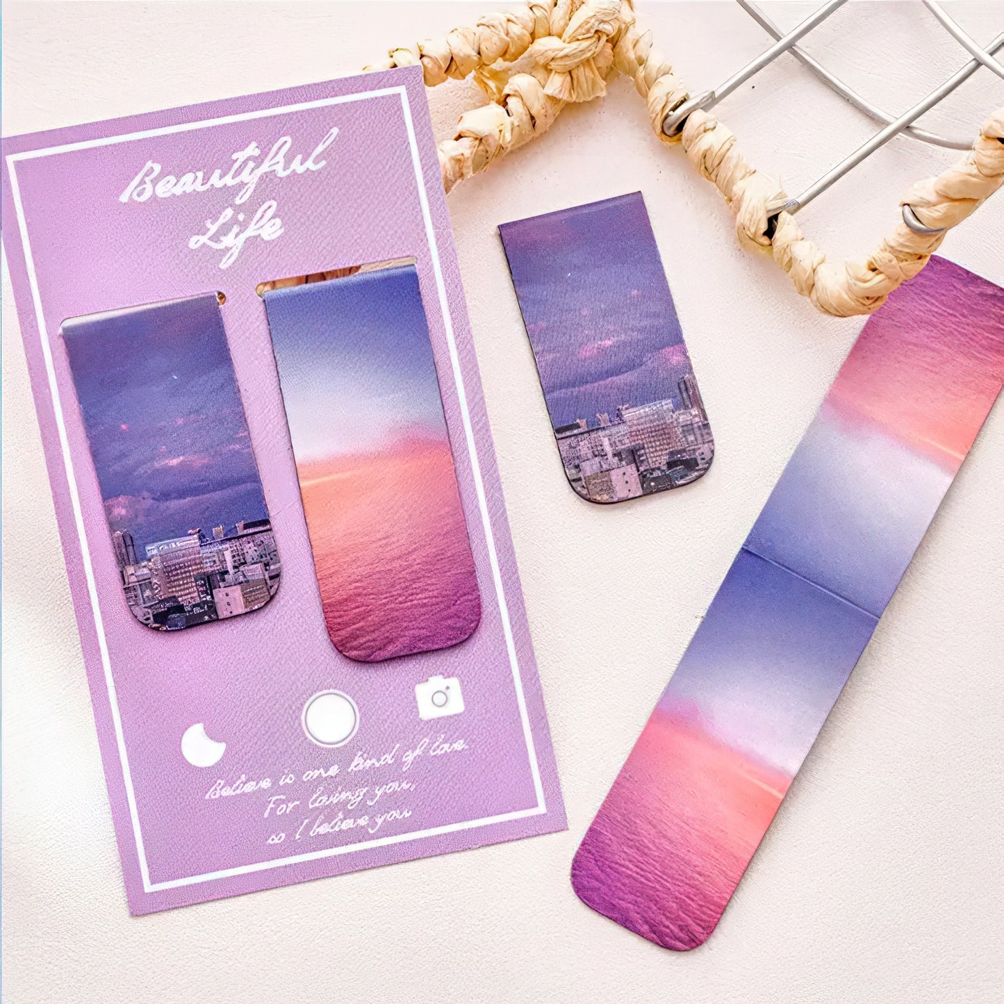 Beautiful Scenery Magnetic Bookmark Set