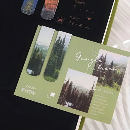 Beautiful Landscape Magnetic Bookmark Set