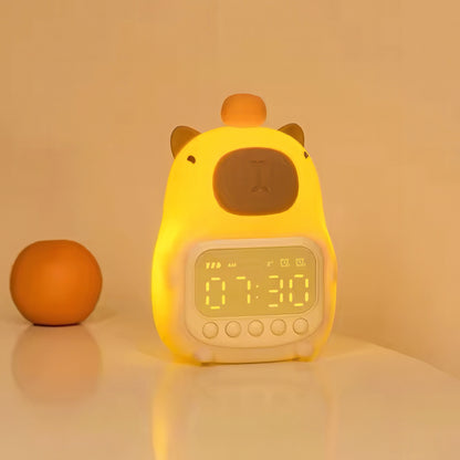 Cute Capybara Digital Alarm Clock with Nightlight