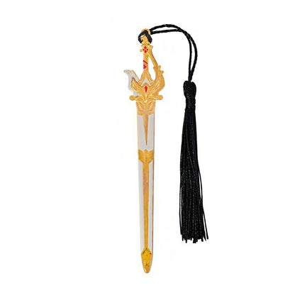 Wuxia Sword Shaped Metal Bookmark