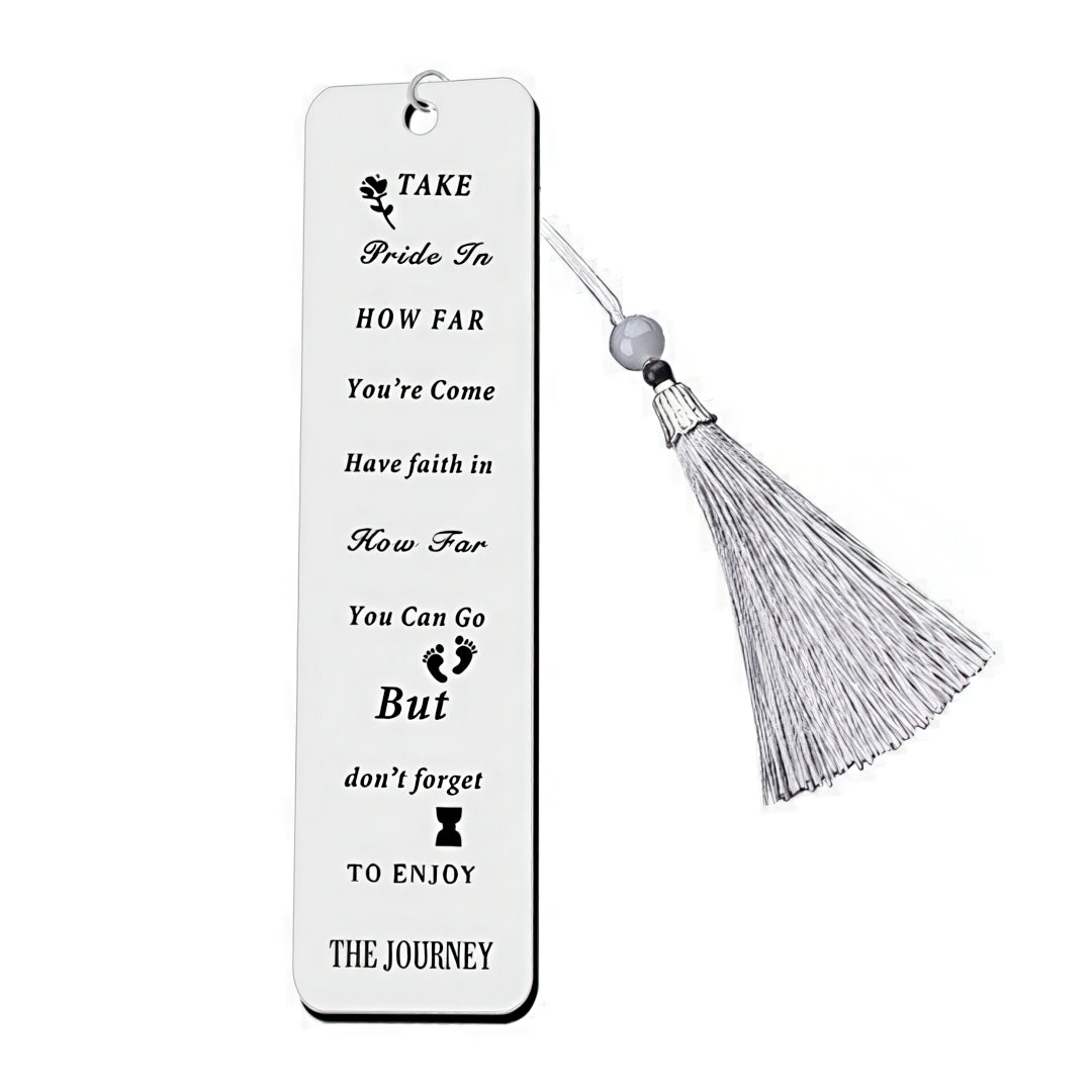 Stainless Steel Bookmark with Uplifting Message