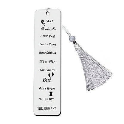 Stainless Steel Bookmark with Uplifting Message