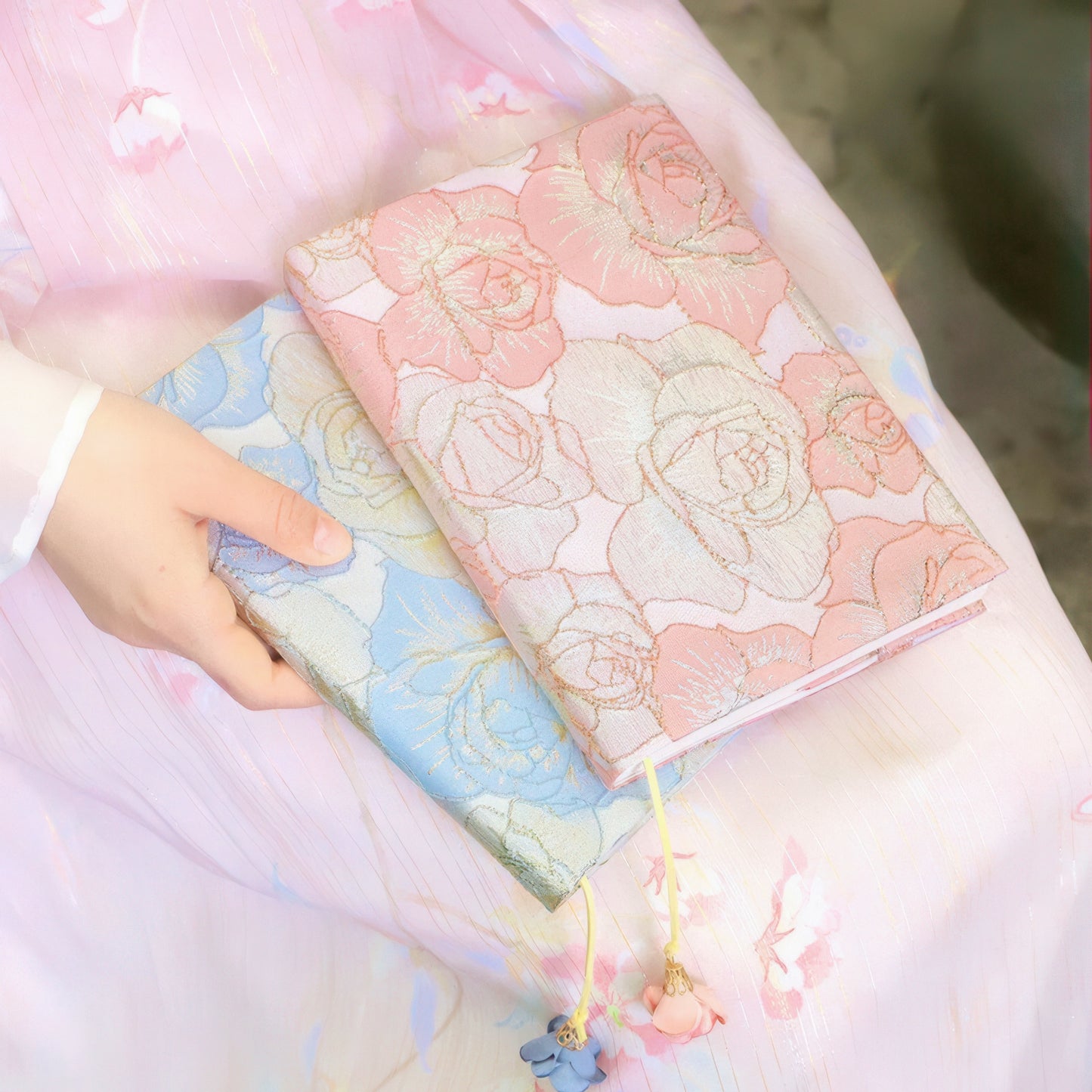 Floral Theme A5 Fabric Book Cover