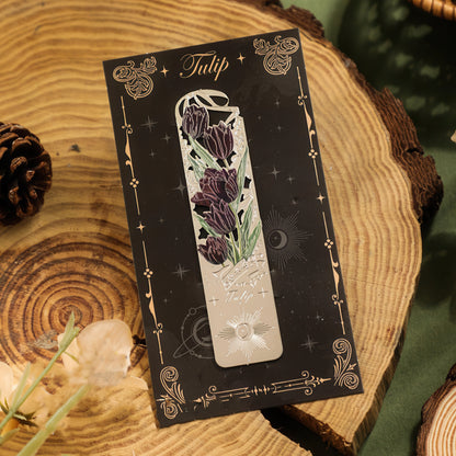 Romantic Flowers Metal Bookmark