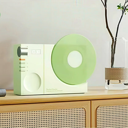 Rechargeable Bluetooth Speaker with Record Player Design