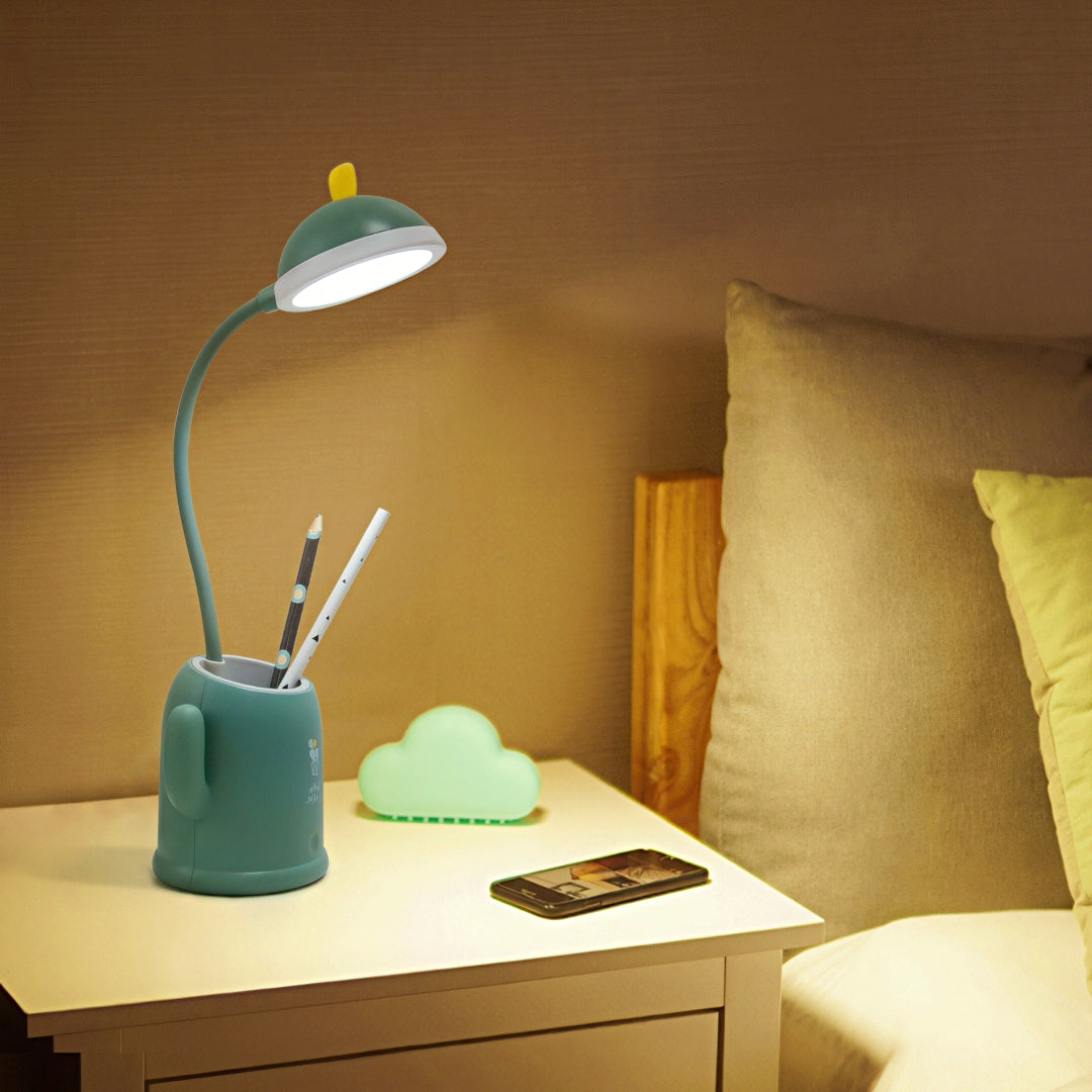 Rechargeable Desk Lamp with Cactus Shaped Pen Holder