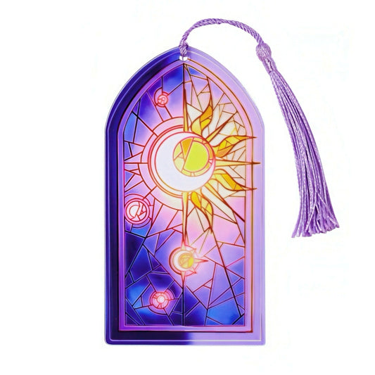 Sun and Moon Themed Acrylic Bookmark