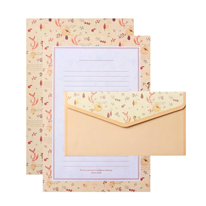 Retro Floral Theme Envelope Set