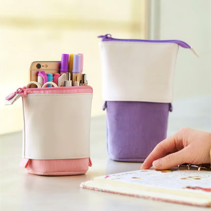 Colorful Retractable Stand Up Pencil Case