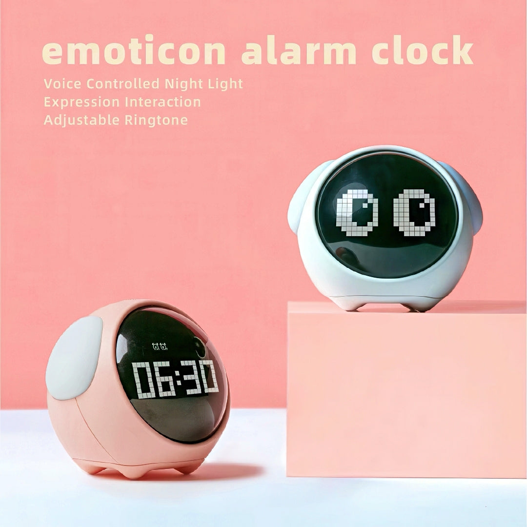 Cute Emoji Smart Alarm Clock with Nightlight