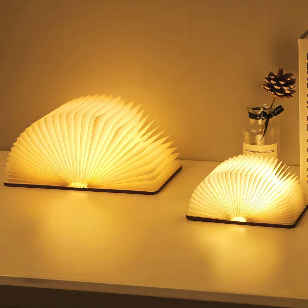 Portable Foldable Book Shaped Table Lamp