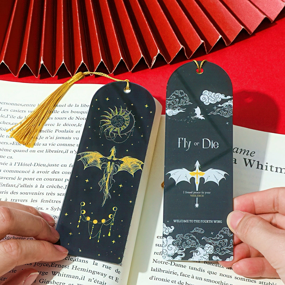 Fourth Wing Themed Acrylic Bookmark
