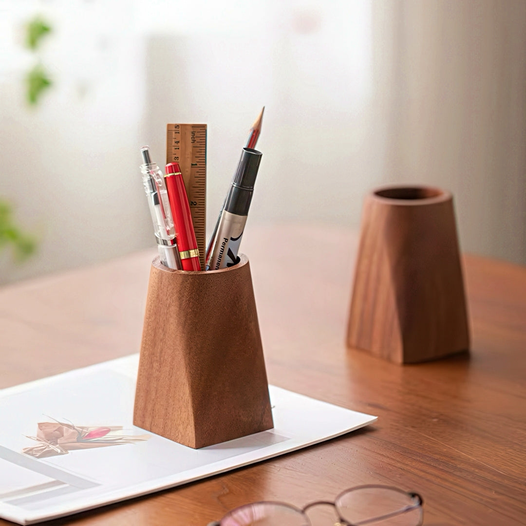 Aesthetic Wooden Pen Holder