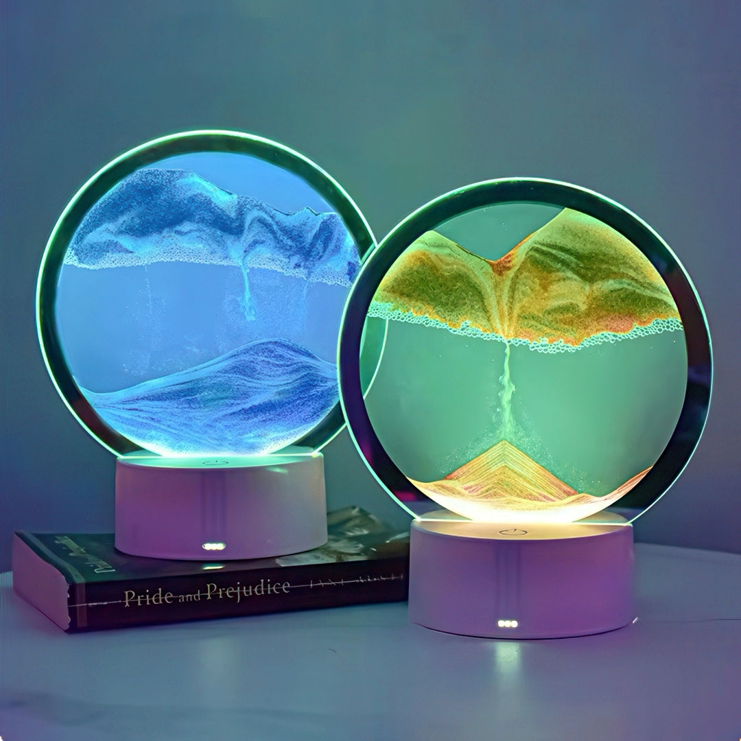 3D Moving Sand Art with Ambient Lighting
