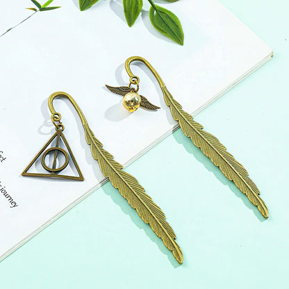 Harry Potter Vintage Feather Metal Bookmark