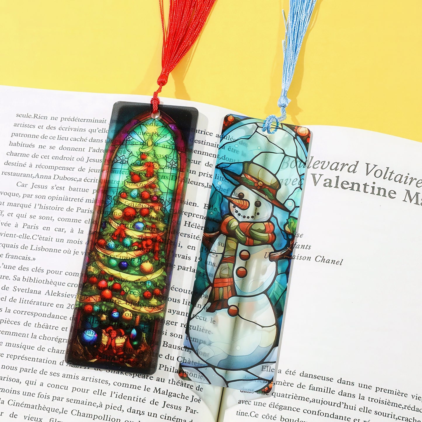 Christmas Theme Acrylic Bookmark