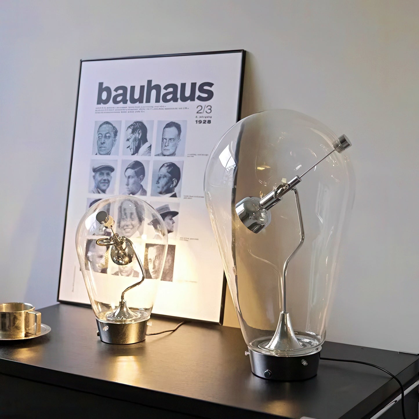 Italian Design Dimmable LED Blown Glass Desk Lamp