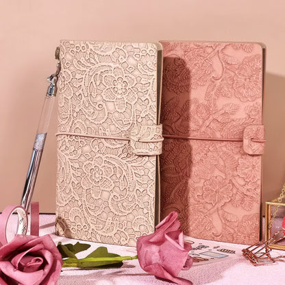 Morandi Color Floral Embossed Notebook