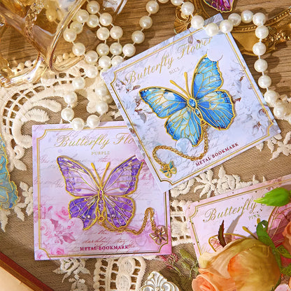 Colorful Butterfly Metal Bookmark
