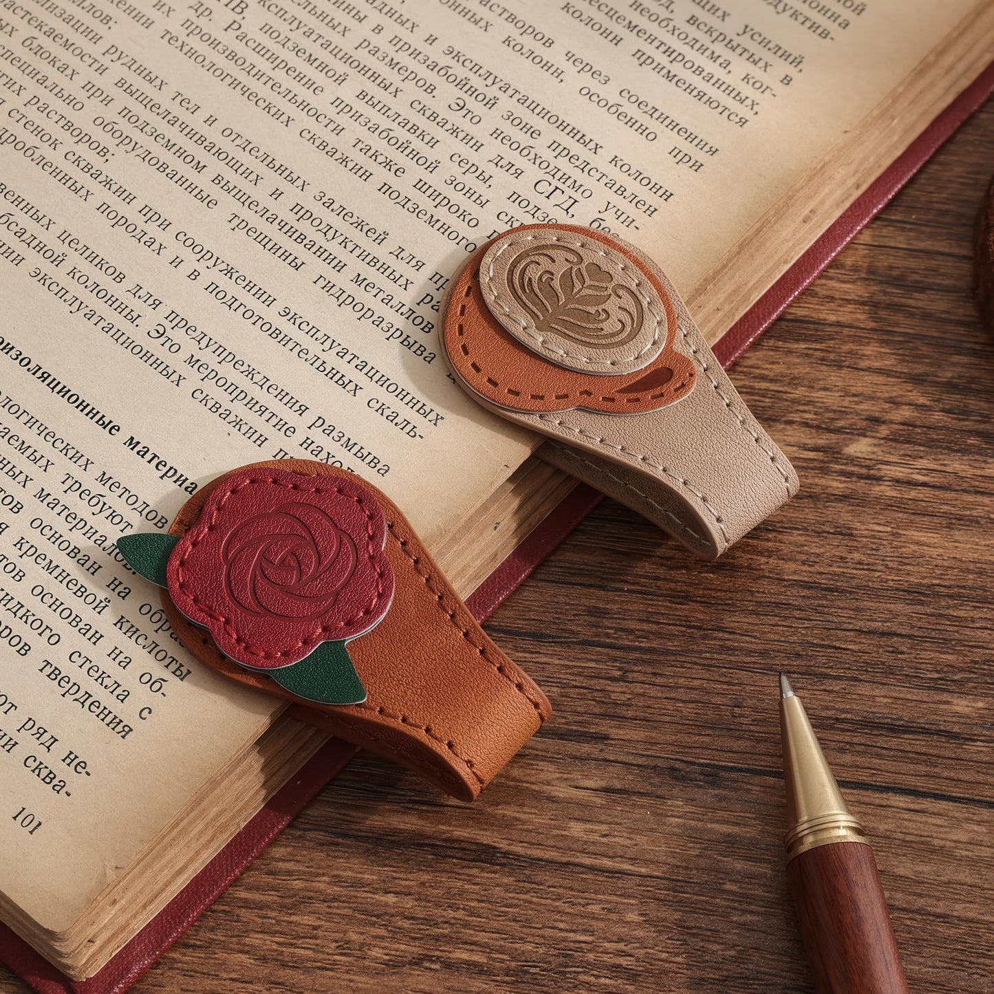 Timeless Magnetic Leather Bookmark
