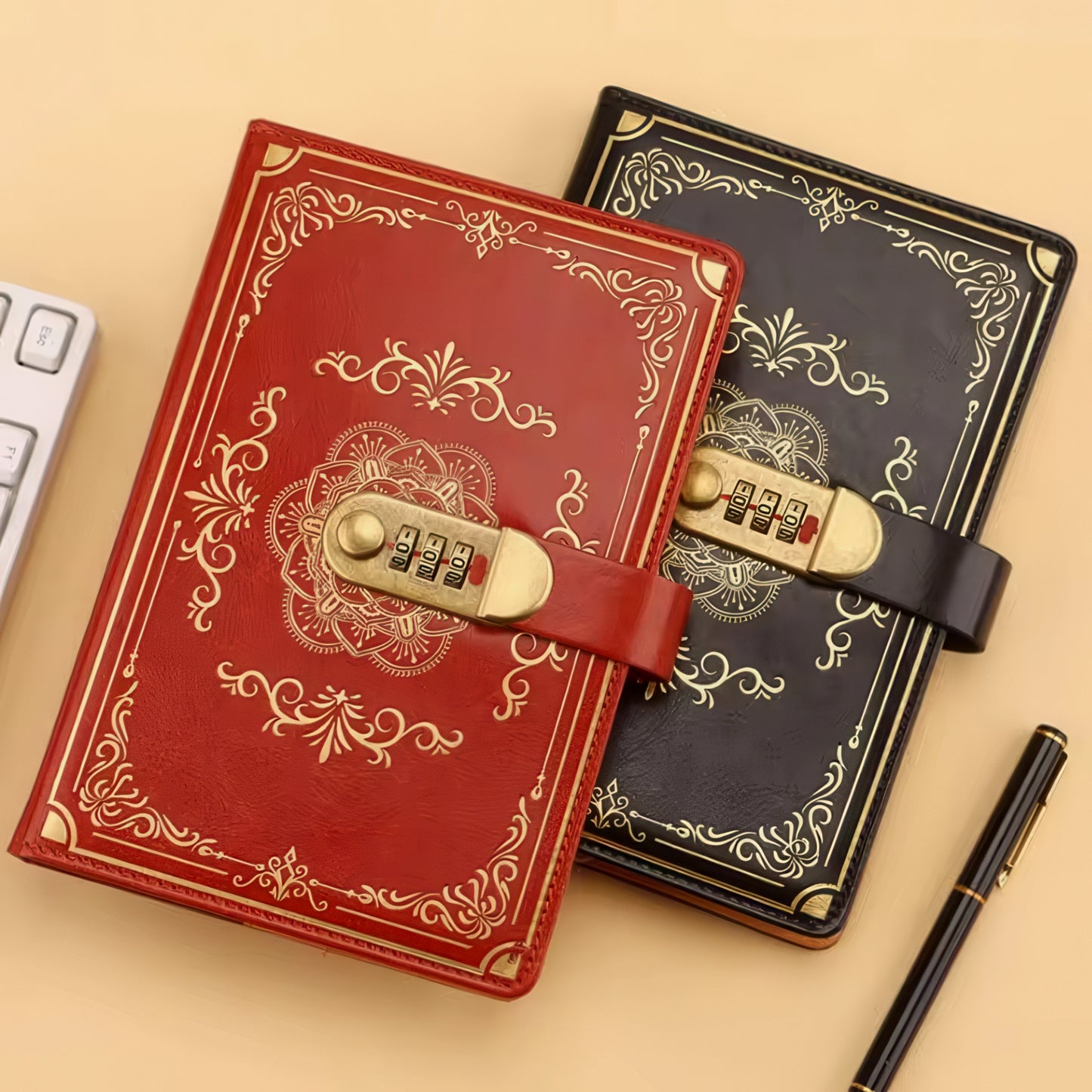 A5 Vintage Style Notebook with Combination Lock