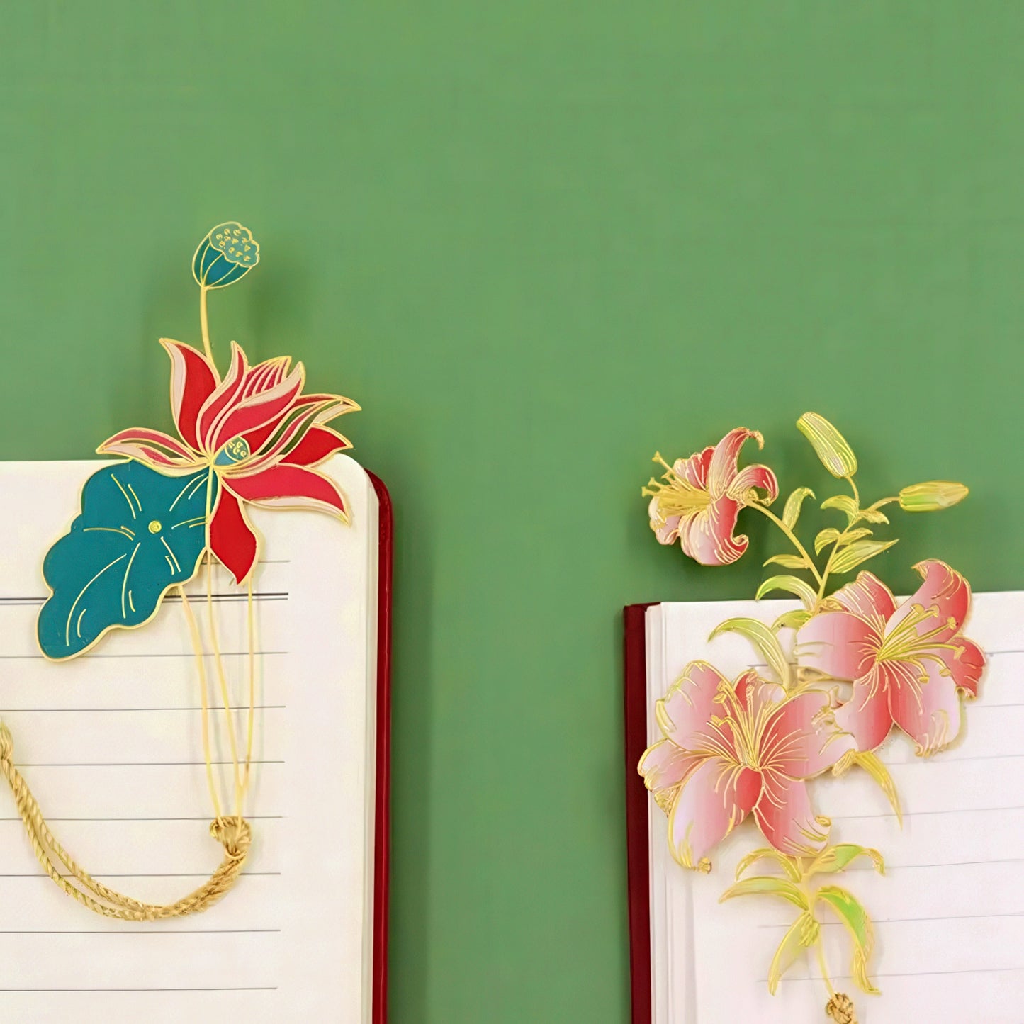 Aesthetic Flower Metal Bookmark