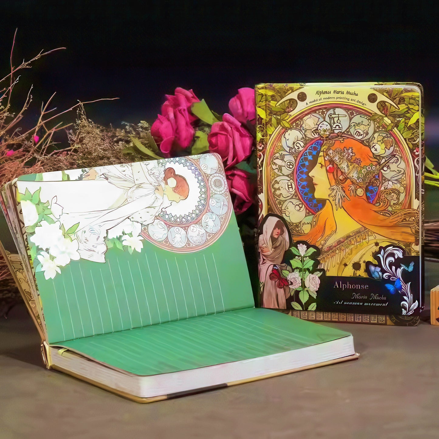 Alphonse Mucha Paintings Hardcover Journal