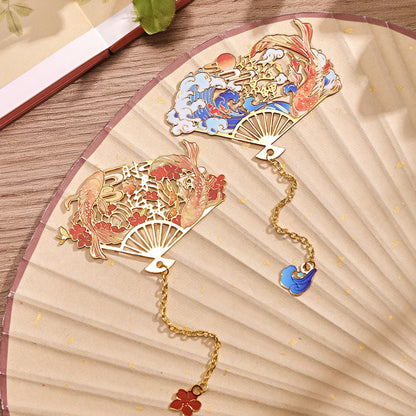 Chinese Aesthetic Art Themed Metal Bookmark