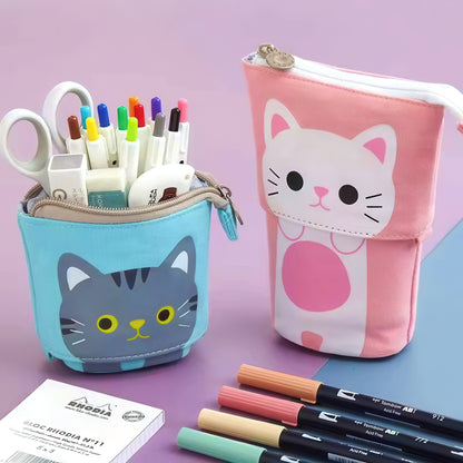 Cute Animal Retractable Stand Up Pencil Case