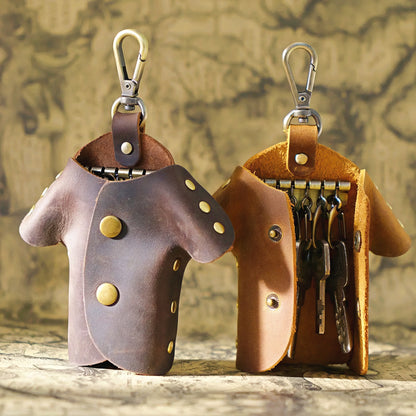 Dyed Cowhide T-shirt Shaped Key Case