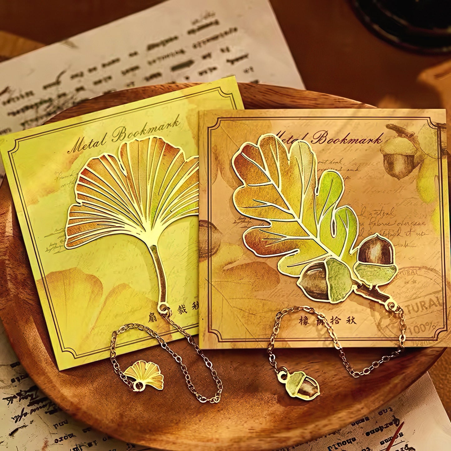 Autumn Leaf Metal Bookmark