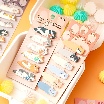 Cute Lying Cats Sticky Index Tabs