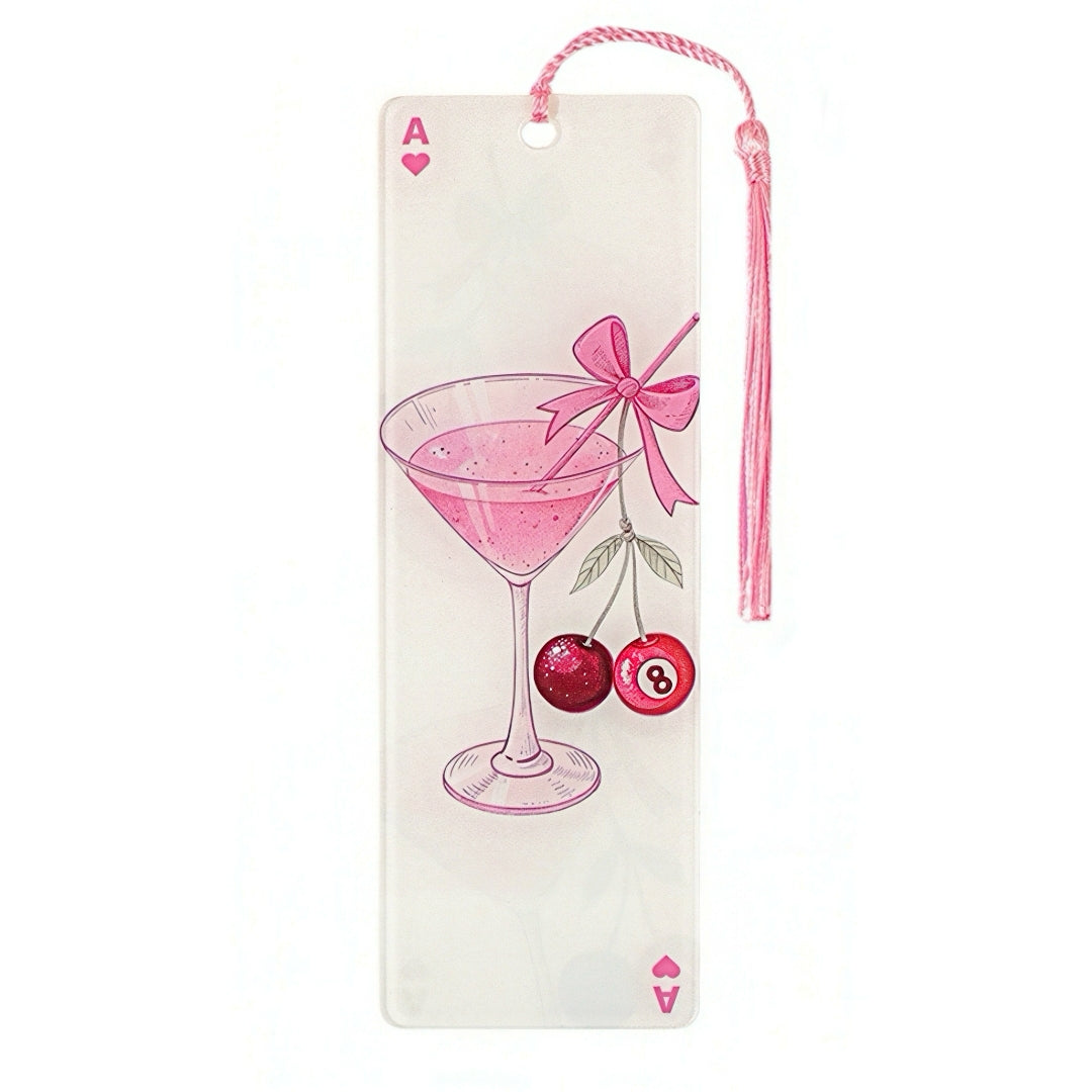 Cute Girly Acrylic Bookmark with Tassel