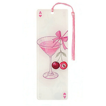Cute Girly Acrylic Bookmark with Tassel
