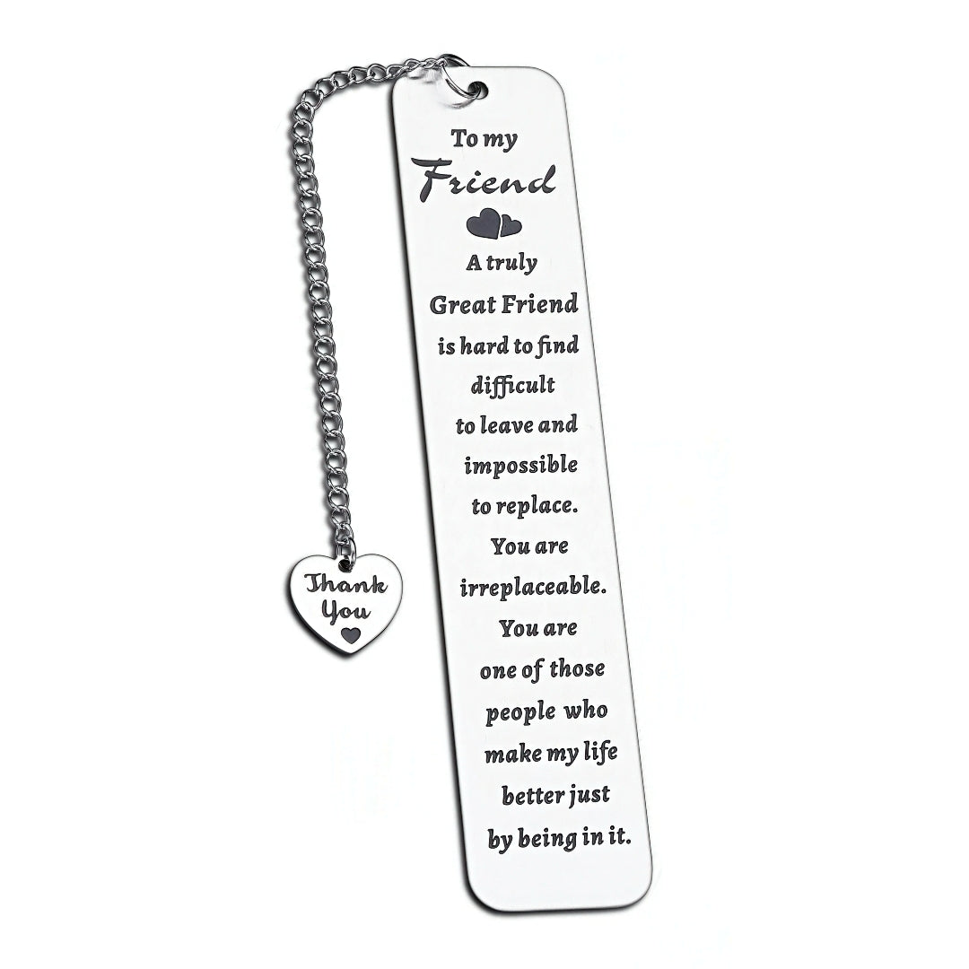 Stainless Steel Bookmark with Uplifting Message