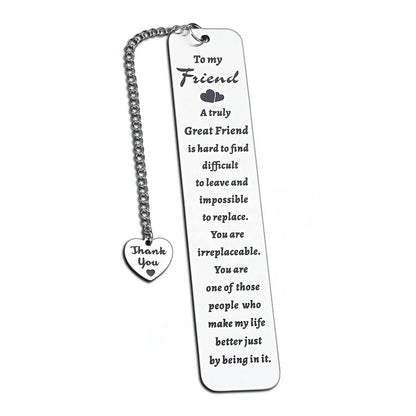 Stainless Steel Bookmark with Uplifting Message