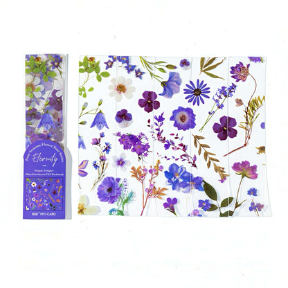 Four Seasons Flower Transparent PET Bookmark Set
