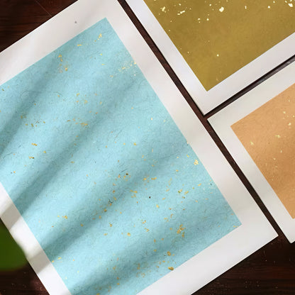 Colorful Xuan Paper with Gold Flakes