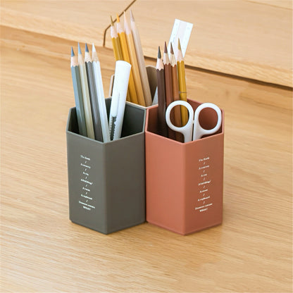 Hexagonal Plastic Pen Holder