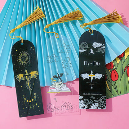 Fourth Wing Themed Acrylic Bookmark