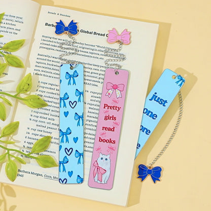 Cute Ribbon Themed Stainless Steel Bookmark