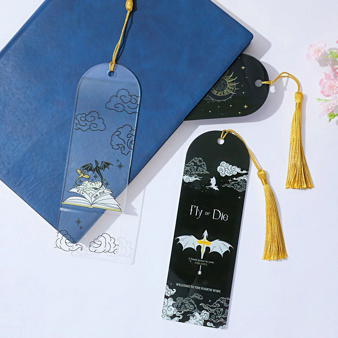 Fourth Wing Themed Acrylic Bookmark