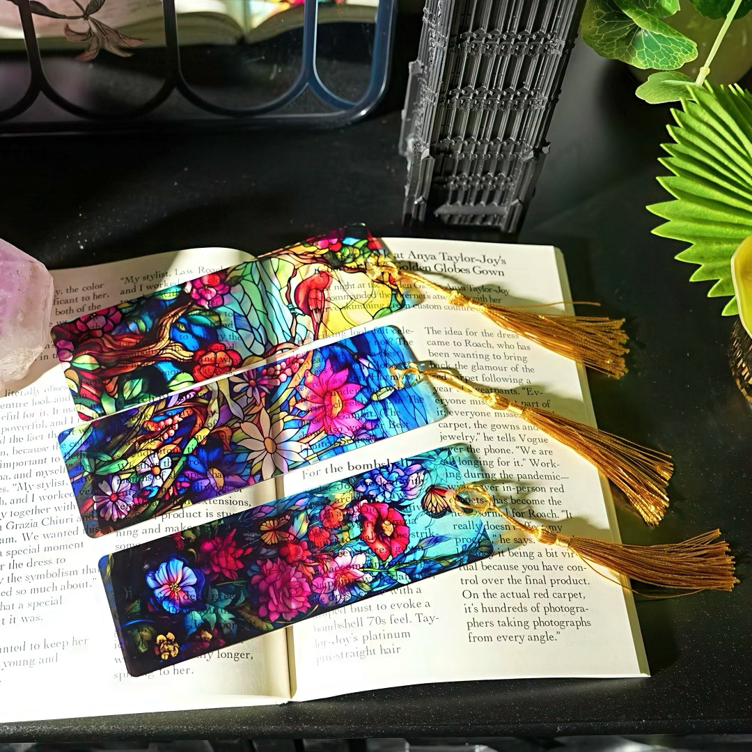 Acrylic Bookmark with Stained Glass Design