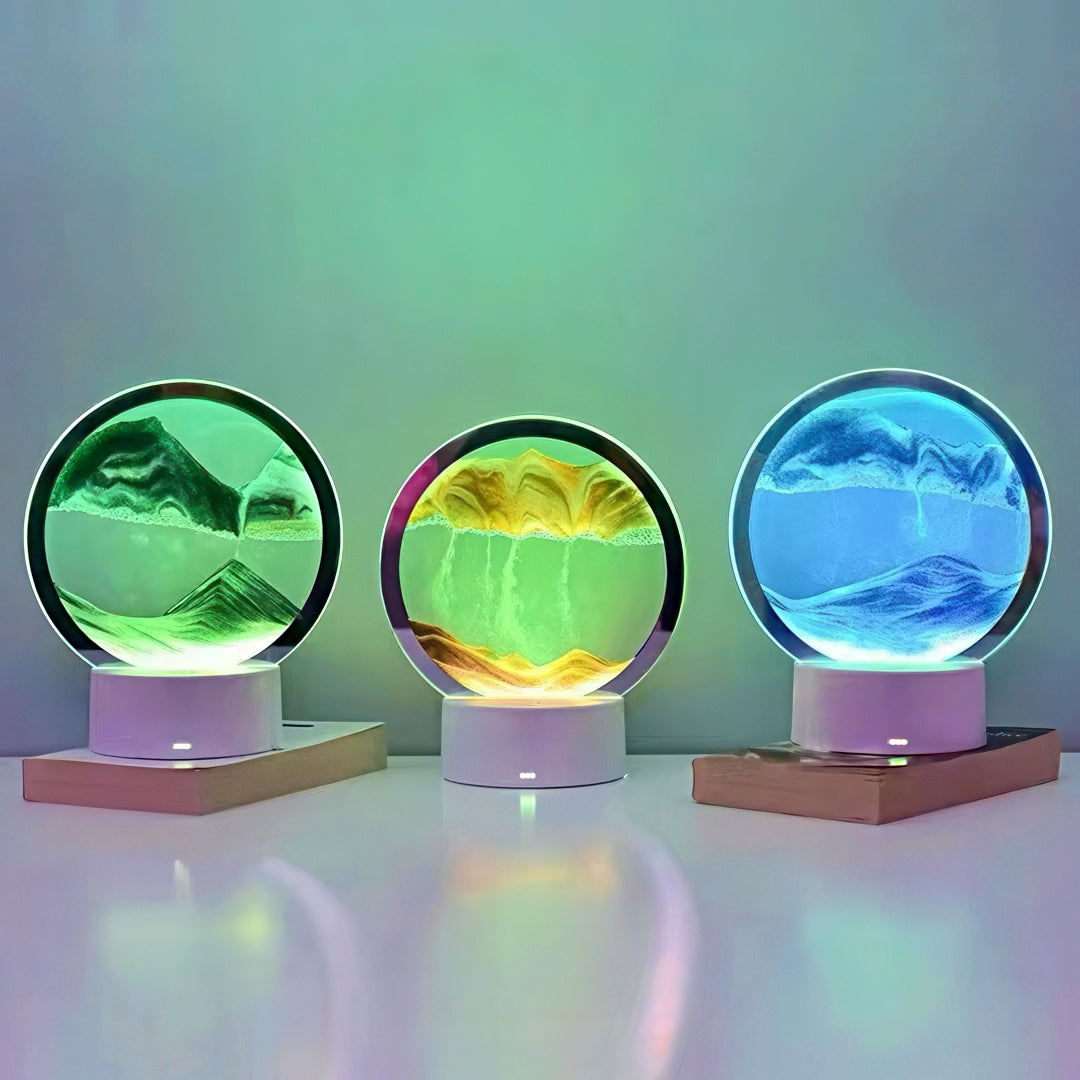 3D Moving Sand Art with Ambient Lighting