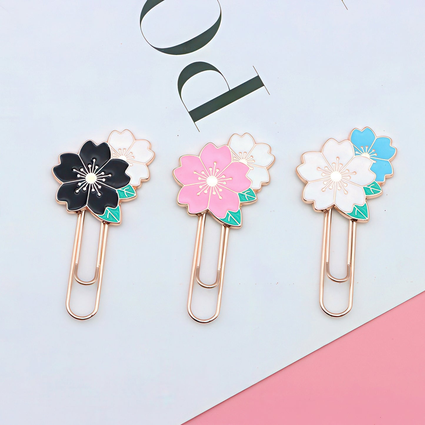 Cherry Blossoms Metal Paper Clip
