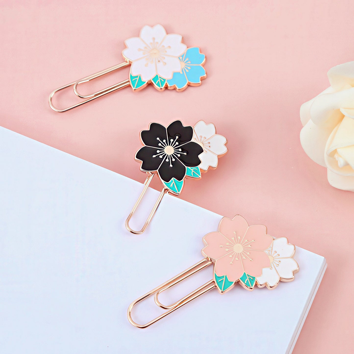 Cherry Blossoms Metal Paper Clip