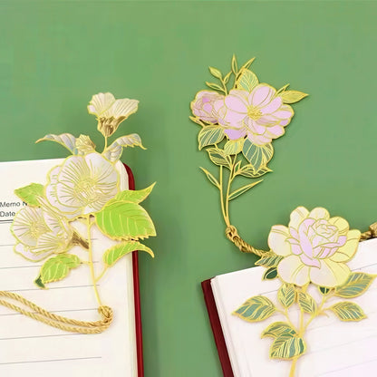 Aesthetic Flower Metal Bookmark