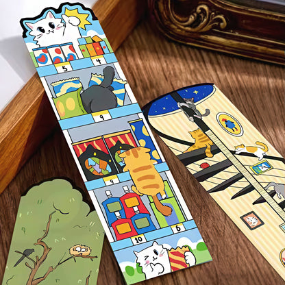 Cute Cat Themed Paper Bookmark Set